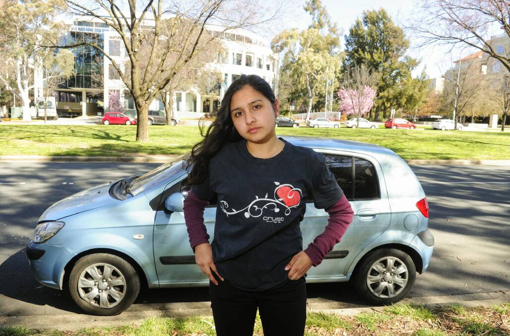 Former Crust pizza delivery driver Priya De has raised concerns about pay conditions.  Photo: Melissa Adams