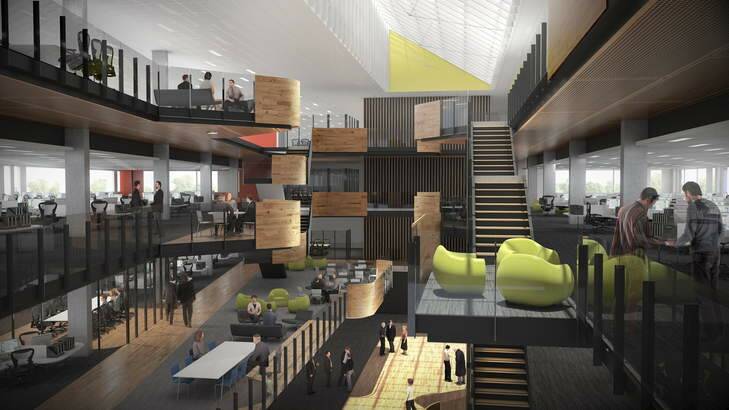 An artist's impression of the winning tender for the new Gungahlin Office Block. Photo: Supplied