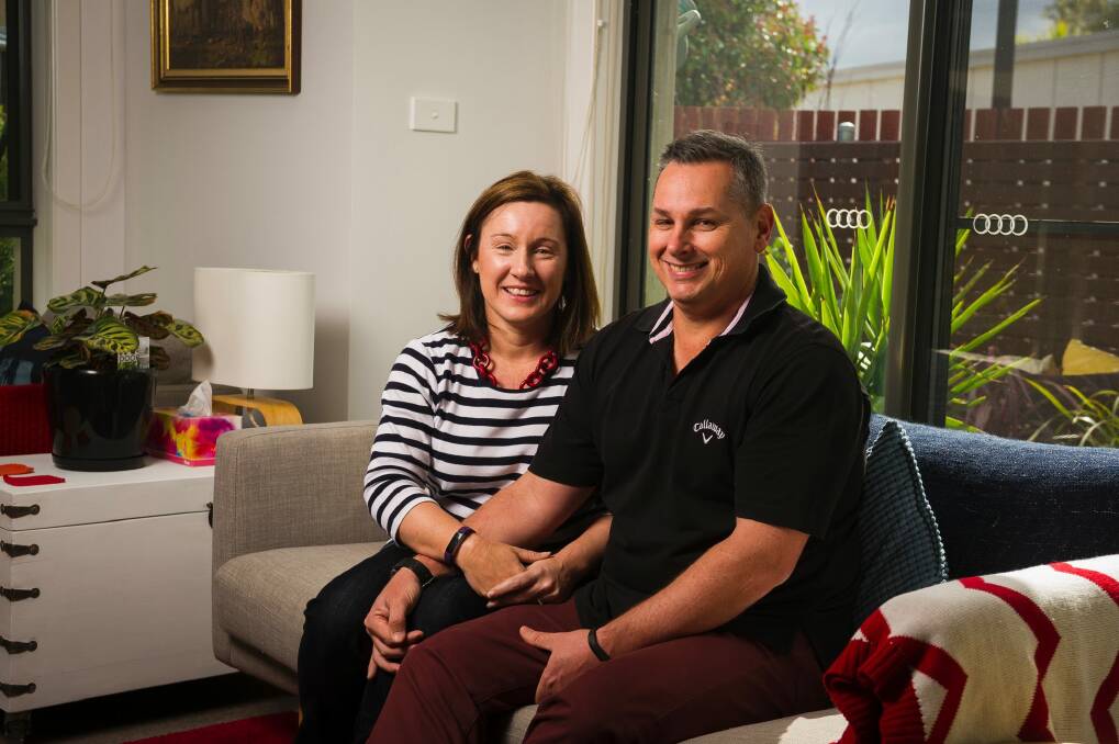 Ian Hildred left the defence force to provide more stability for his family, including his wife Marie. Photo: Dion Georgopoulos