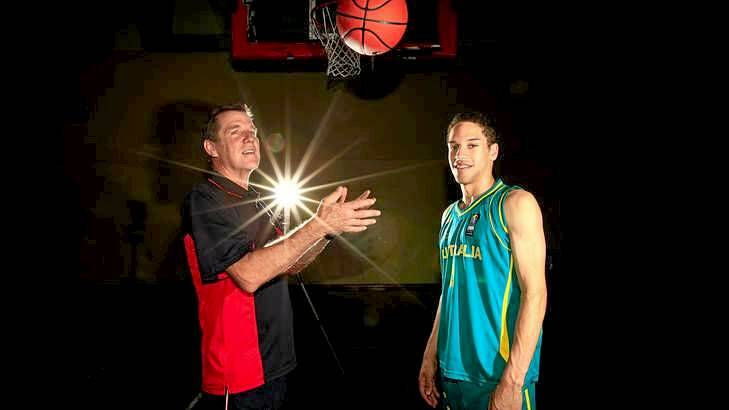 Australian under-19 basketball player Tad Dufelmeier Jnr following in the footsteps of his dad, former Canberra Cannons player Tad Dufelmeier. Photo: Katherine Griffiths