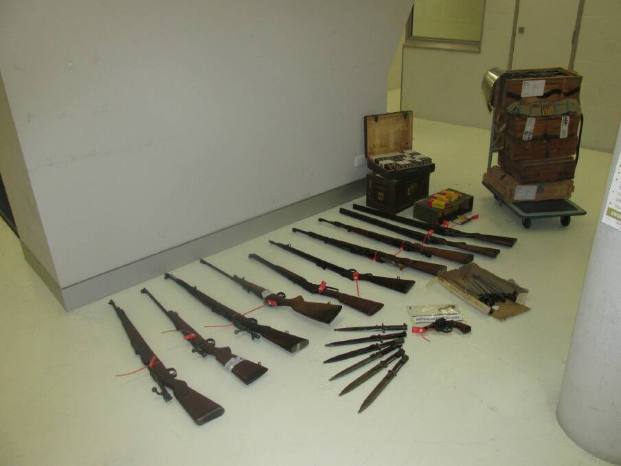 Police found rifles, shotguns and more than 8000 rounds of ammunition at the man's home. Photo: ACT Policing