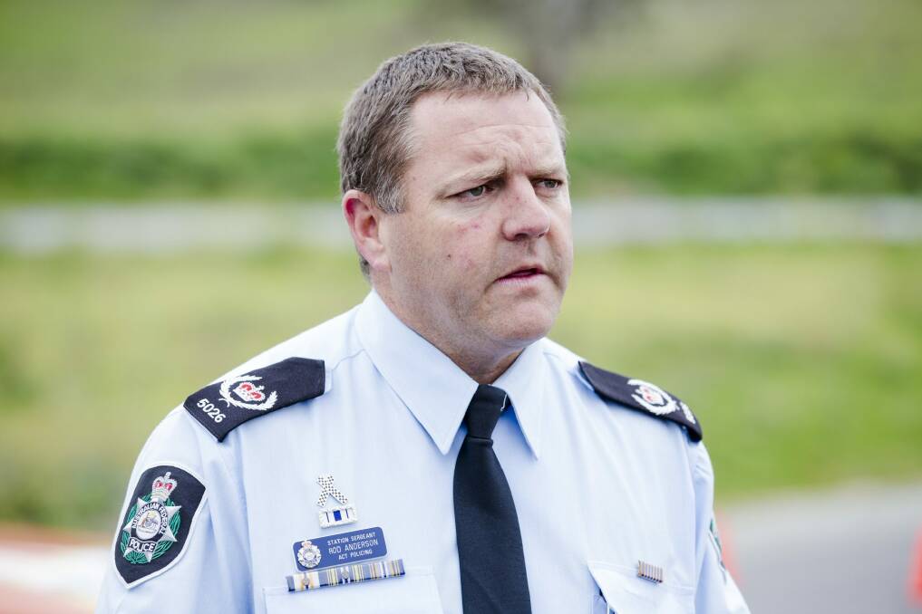 ACT Policing's Traffic Operations station sergeant Rod Anderson. Photo: Jamila Toderas