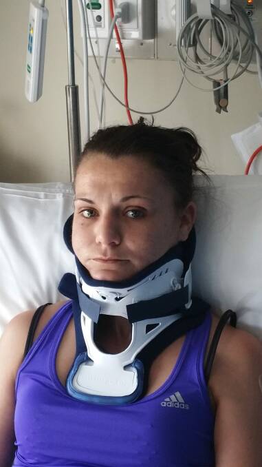 Canberra woman, Kirsty Toomey, alleges she suffered a spinal injury that required surgery to fix after a "rough ride" in police custody. Photo: supplied