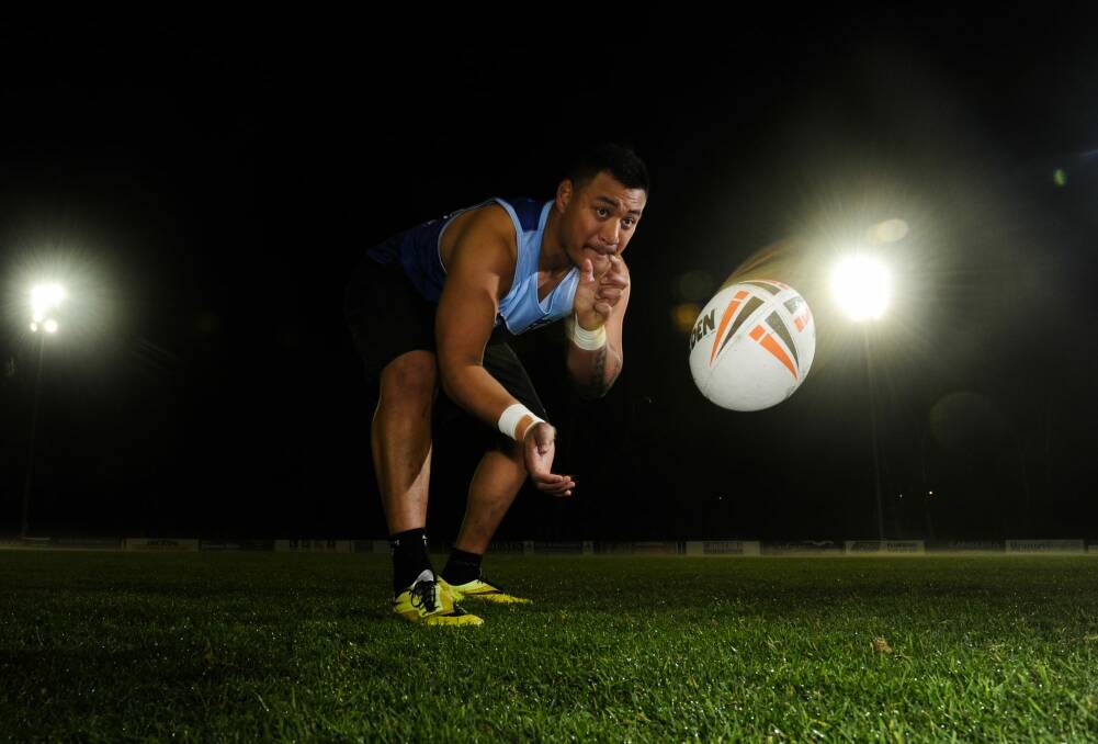 John Papalii will return to the footy field with West Belconnen this weekend. Photo: Melissa Adams