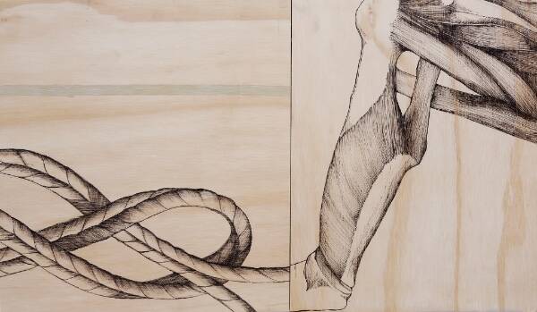 Anna Madeleine. Knots & Nerves (detail). Knots and Nerves exhibition, M16 Artspace. Photo: Supplied