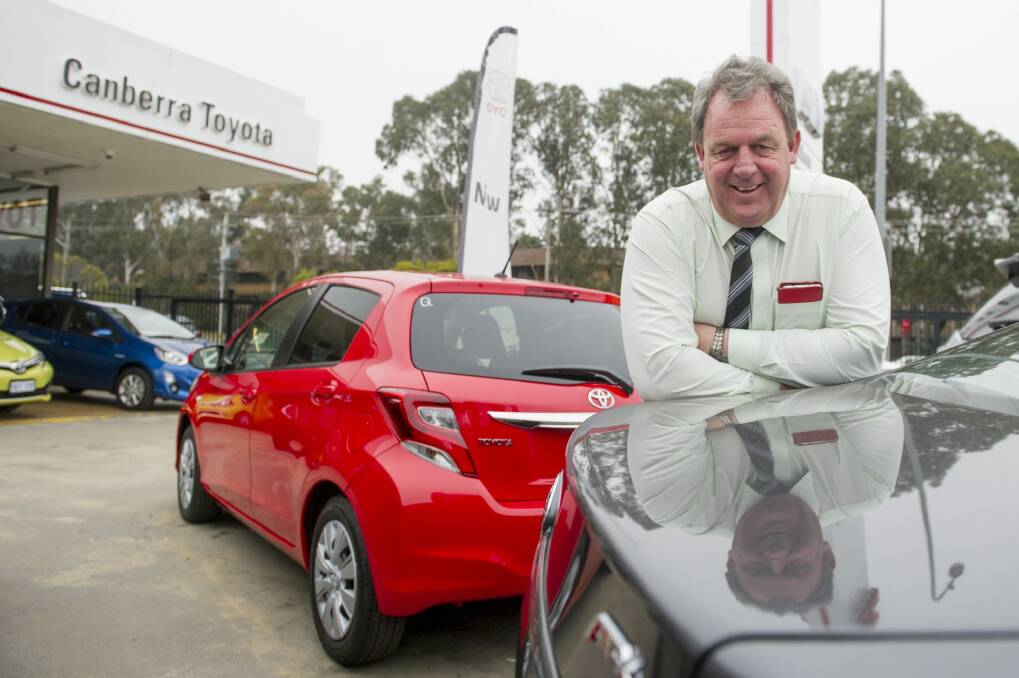 Popular cars: Kevin Bramboeck of Canberra Toyota. Photo: Jay Cronan