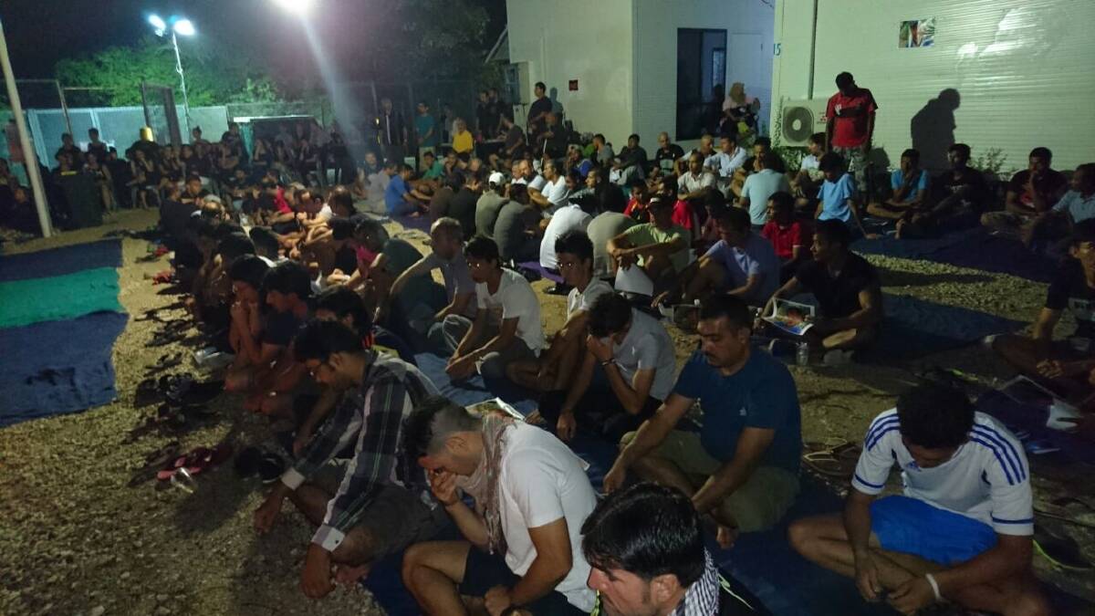 Asylum seekers detained in Nauru protest this month against their treatment. Photo: Supplied