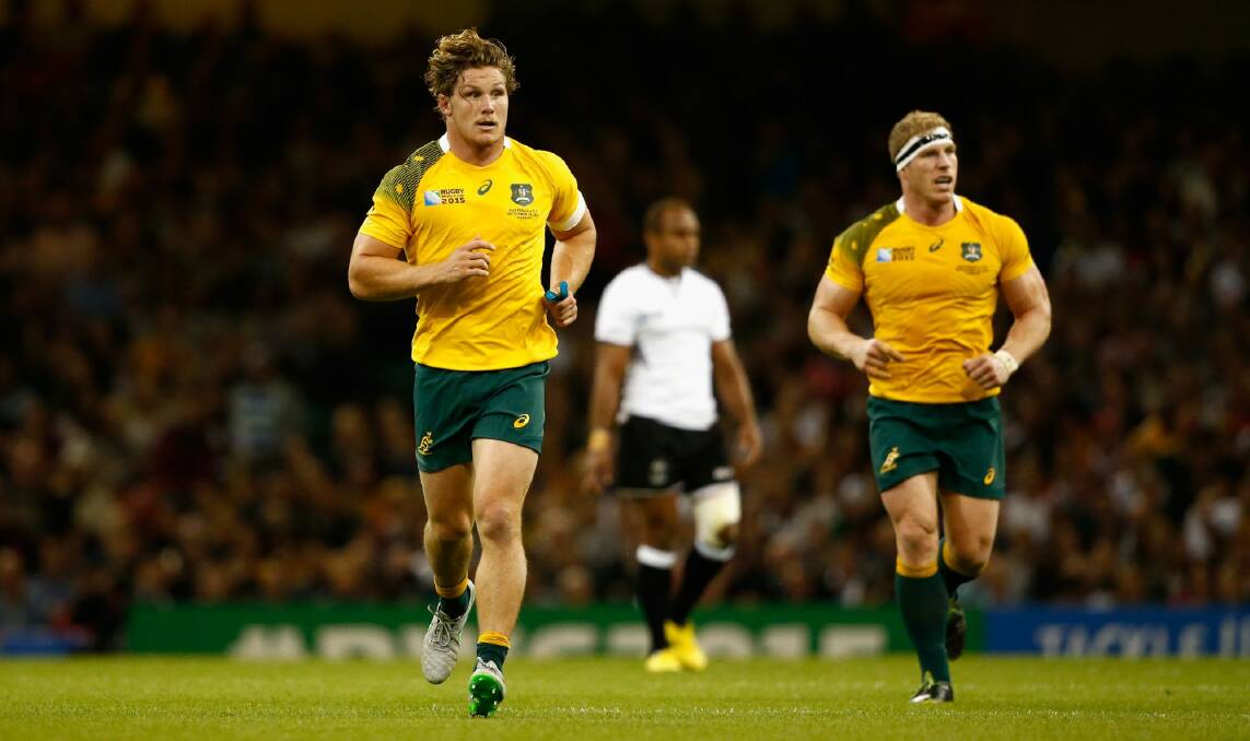 Dynamic duo: Michael Hooper and David Pocock played strongly for Australia against Fiji at Millennium Stadium in Cardiff. Photo: Stu Forster