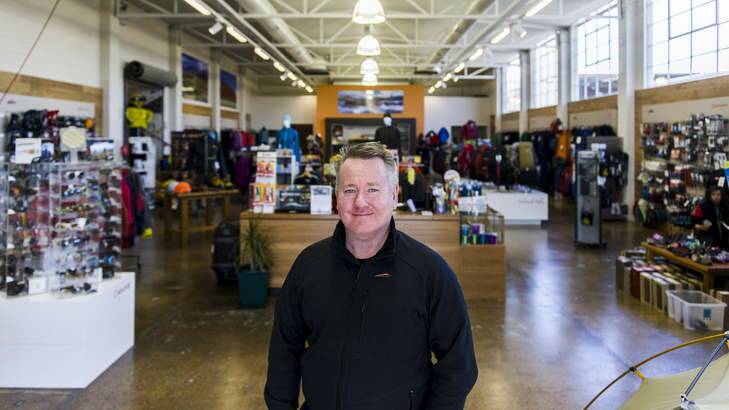 Mont Adventure Equipment owner, David Edwards at the company's retail outlet in Fyshwick. Photo: Rohan Thomson