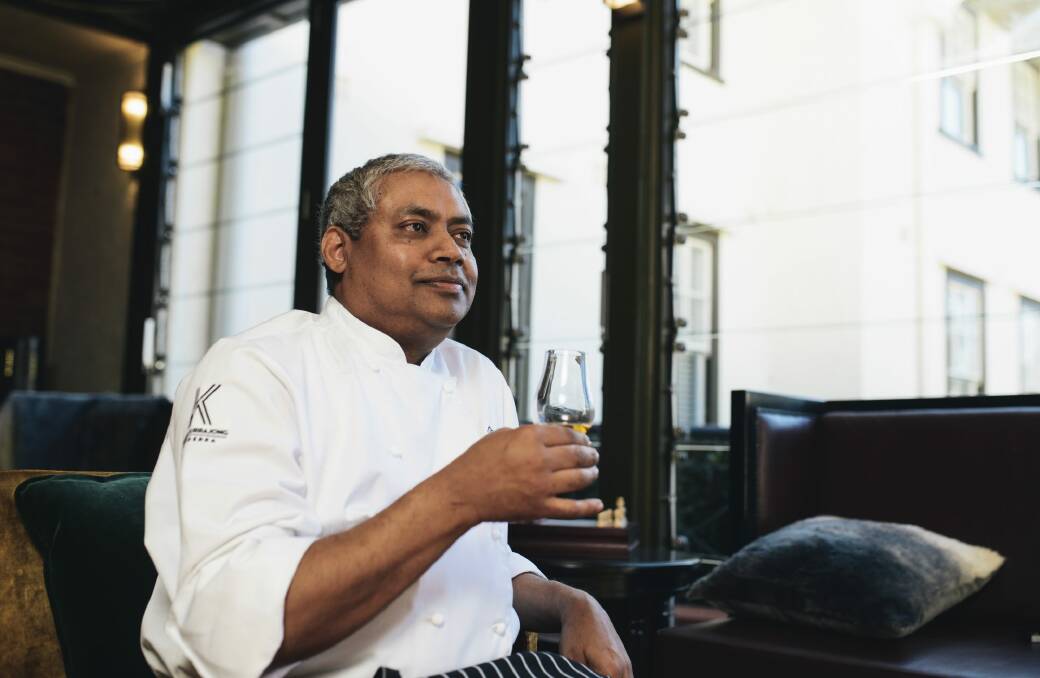 Hotel Kurrajong's executive chef Saju Rajappan, well-known in Canberra, has created a whisky-inspired menu in honour of prime minister Ben Chifley who enjoyed it as a tipple. Photo: Rohan Thomson