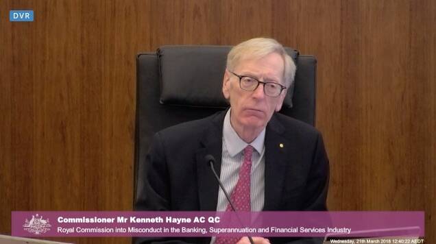 High Court judge Commissioner Kenneth Hayne is overseeing the banking royal commission.  Photo: AAP