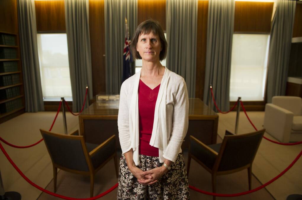 Senior historian at Old Parliament House Libby Stewart after the death of Malcolm Fraser. Photo: Jay Cronan
