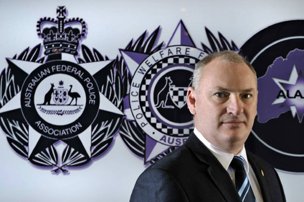 Australian Federal Police Association president Jon Hunt-Sharman served his final day on Friday. Photo: Jay Cronan