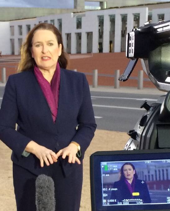 Groundbreaking political correspondent Catherine McGrath is  departing the press gallery after a long and distinguished career but she has no plans to leave Canberra. Photo: Supplied