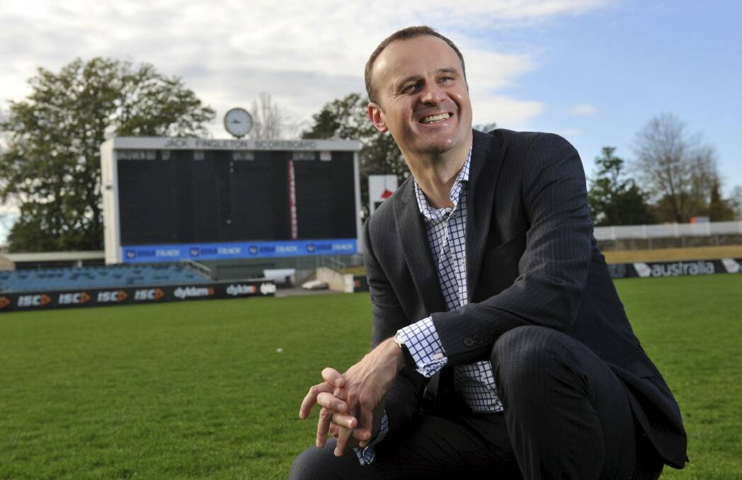 Optimistic: ACT Chief Minister Andrew Barr. Photo: Graham Tidy