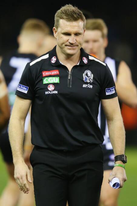 Magpies head coach Nathan Buckley said his team lacked effort on Friday. Photo: Getty Images