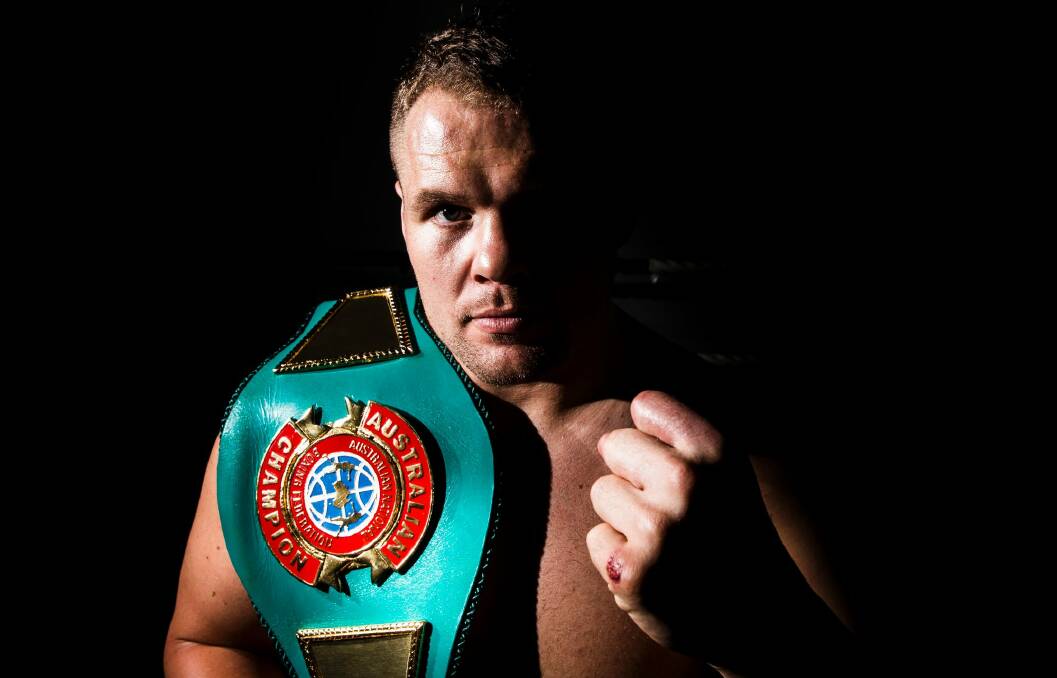 Canberra boxer Ben Edwards will make the first defence of his Australian heavyweight title on Saturday night.
 Photo: Matt Bedford