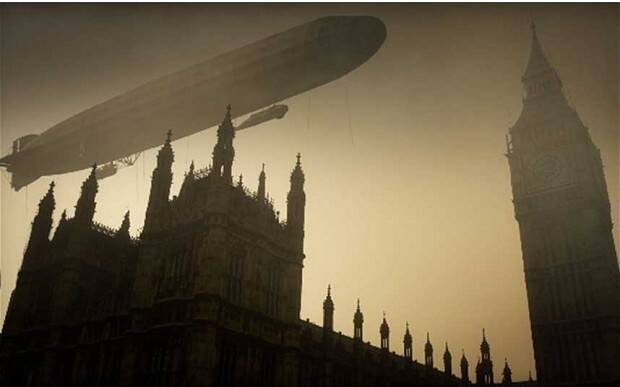 Zeppelins left their mark on London in World War I.