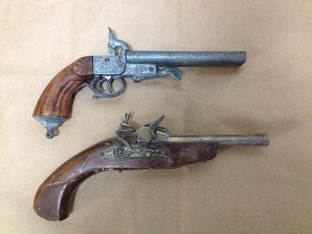 Replica firearms seized from a Gowrie home. Photo: ACT Policing