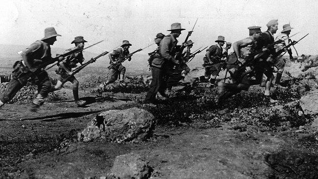 An Australian bayonet charge at Gallipoli.