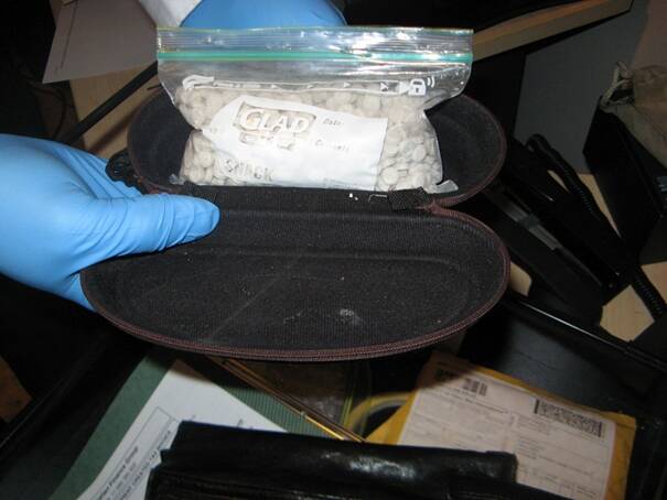 Pills found by police during a raid on Anthony Scott Hagan's Curtin home in October 2014. Photo: Supplied