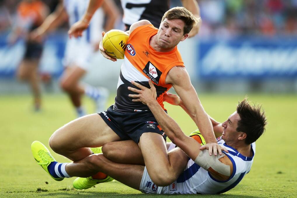 Centurion: Toby Greene plays his 100th game for the Giants on Saturday. Photo: Getty