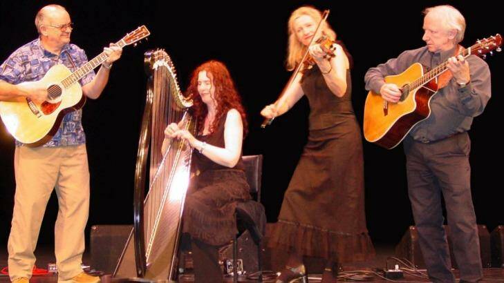 The Heartstring Quartet: From left, Chris Newman (guitar), Maire Ni Chathasaigh (harp), Nollaig Casey (fiddle) and Arty McGlynn (guitar) Photo: supplied