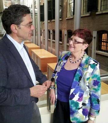ACT Labor MLA Mary Porter with Dr Henk van Gerven, member of the Dutch Socialist Party.