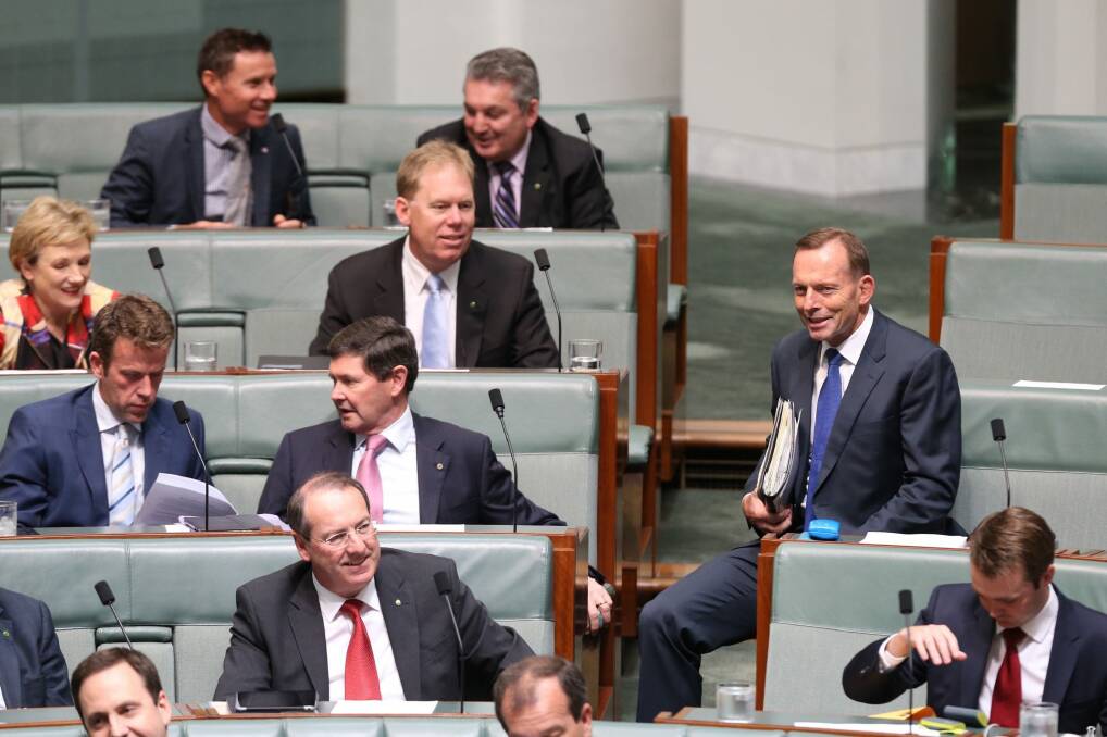 Former prime minister Tony Abbott may be on the backbench but he's not staying silent. Photo: Andrew Meares