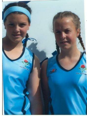Crookwell's Kellie White and Emily Smith, before they became Hockeyoos representatives. Photo: Supplied
