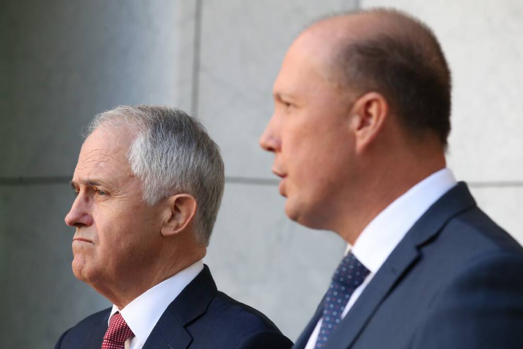 Malcolm Turnbull and Immigration Minister Peter Dutton have unveiled tough new hurdles for prospective Australians. Photo: Andrew Meares