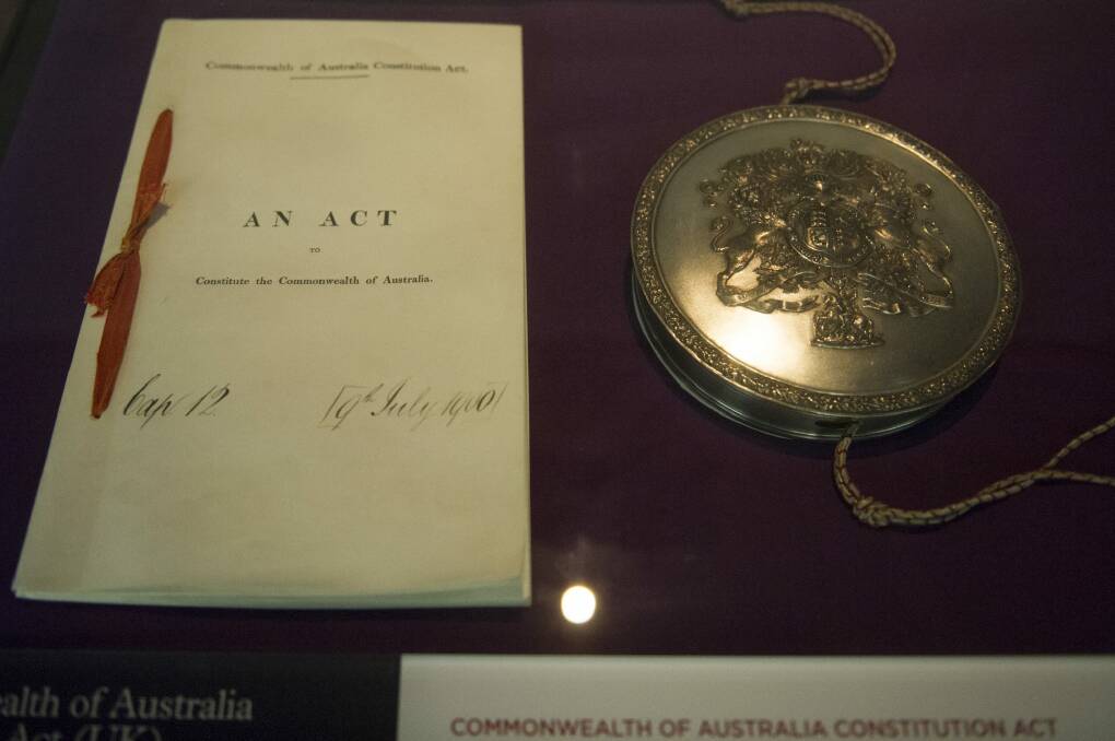 An original version of the Commonwealth of Australia Constitution Act, passed at Westminster in 1900, will be on display at the National Archives on Boxing Day.  Photo: Jay Cronan