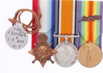 John Simpson Kirkpatrick's identity disc and medals.