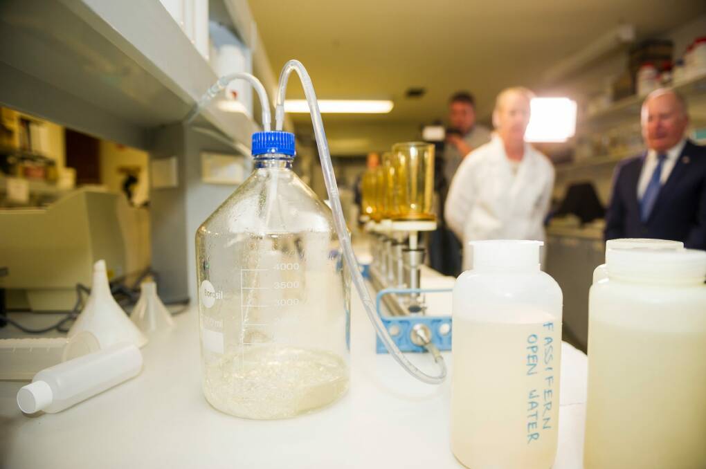 Up to 5000 water samples from Lake Tuggeranong and the ACT's urban waterways will be analysed at the University of Canberra over the next 18 months. Photo: Dion Georgopoulos