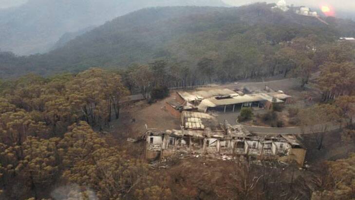 The morning after ... Siding Spring Observatory. Photo: NSW Rural Fire Service