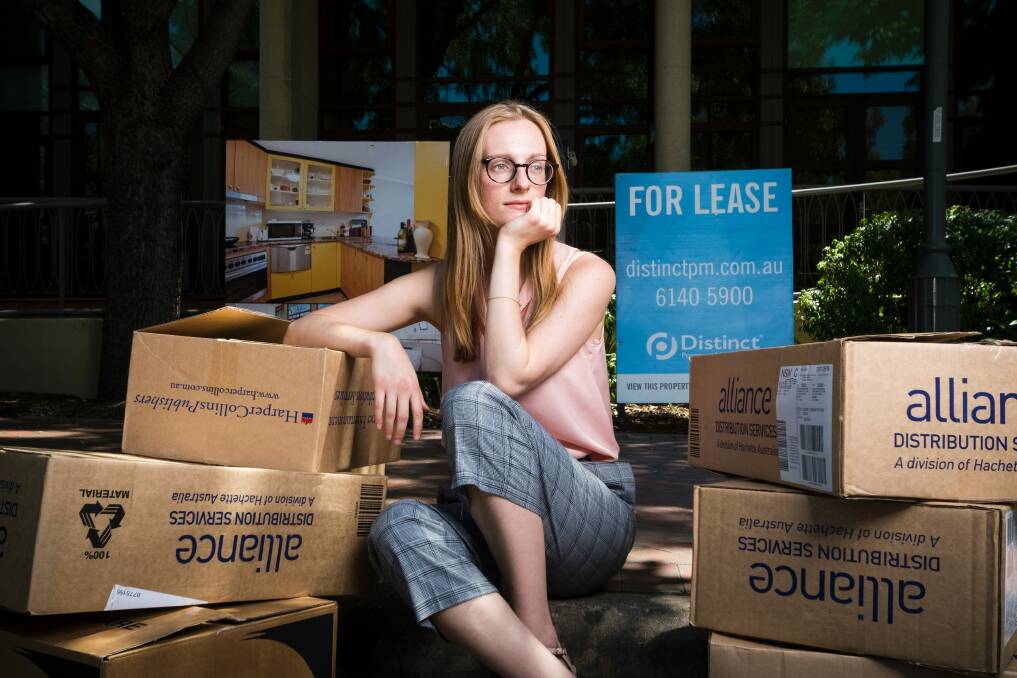 Student Jessica Neal is struggling to find a place to live because of an influx of people looking as well. Photo: Dion Georgopoulos Photo: Dion Georgopoulos