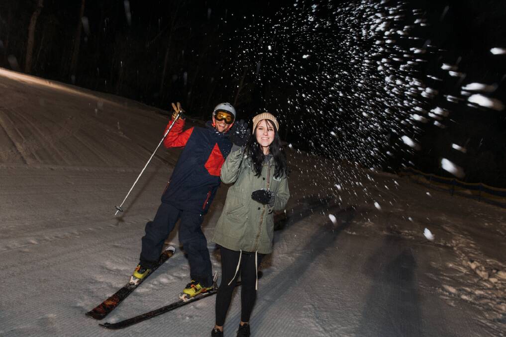 Night skiing and boarding is new to Corin Forest this ski season. Photo: Supplied