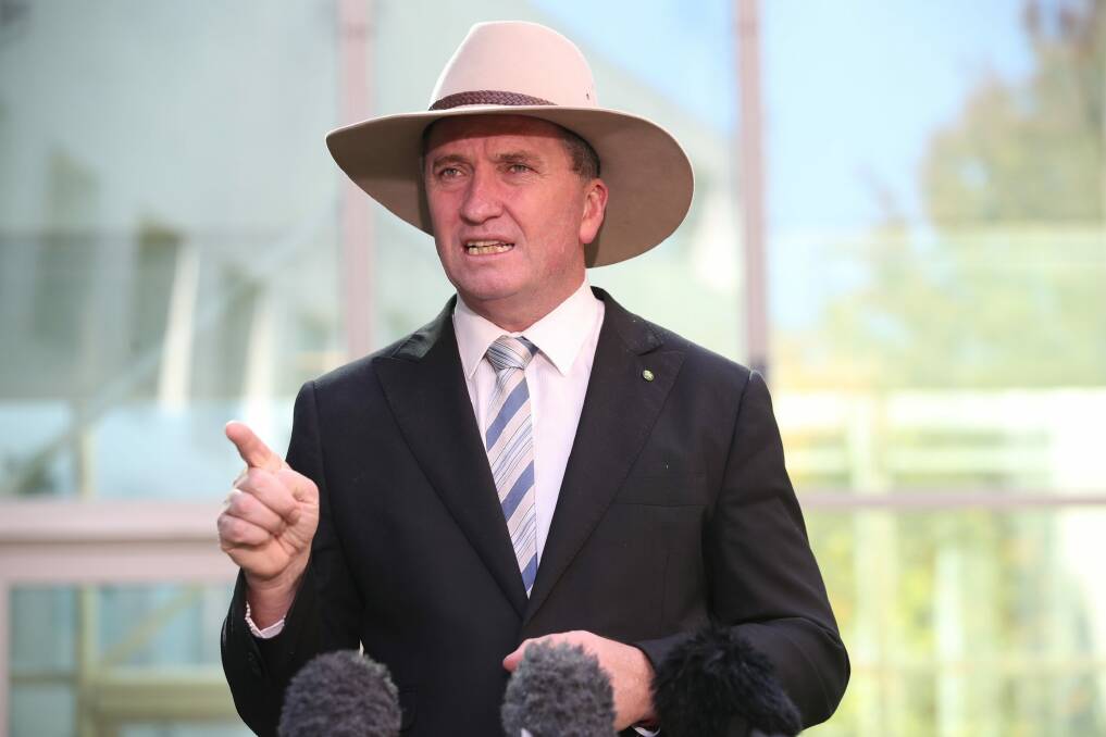 Nationals Leader and Deputy Prime Minister Barnaby Joyce favours moving public servants out of Canberra to regional centres. Canberra is a regional city.  Photo: Andrew Meares