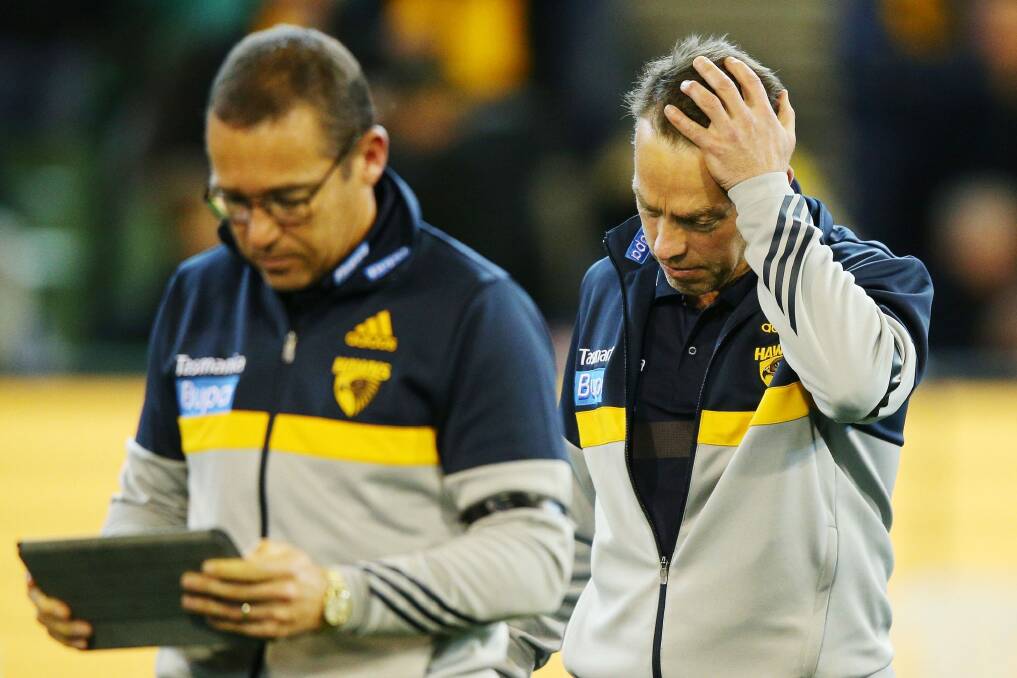 Alastair Clarkson had much to ponder last night. Photo: AFL Media/Getty Images