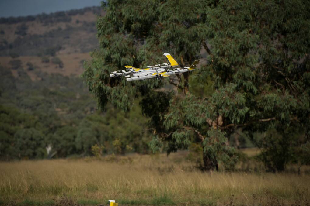 One of the so-called 'quieter' drones in action in the ACT.  Photo: Karleen Minney