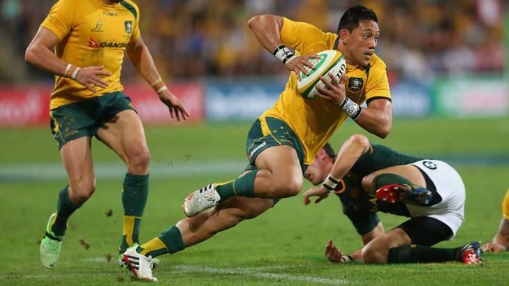 The search for flair: Christian Lealiifano in flight. Photo: Getty Images