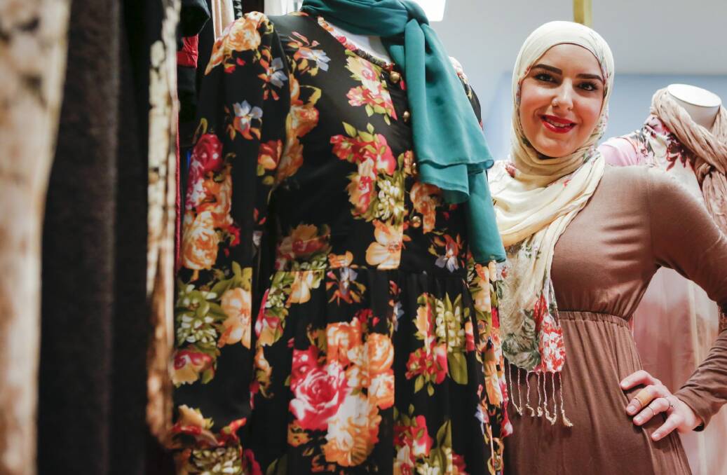 Fatima Tabaja has opened a new store selling hijabs and other attire at Belconnen Mall. Photo: Jamila Toderas