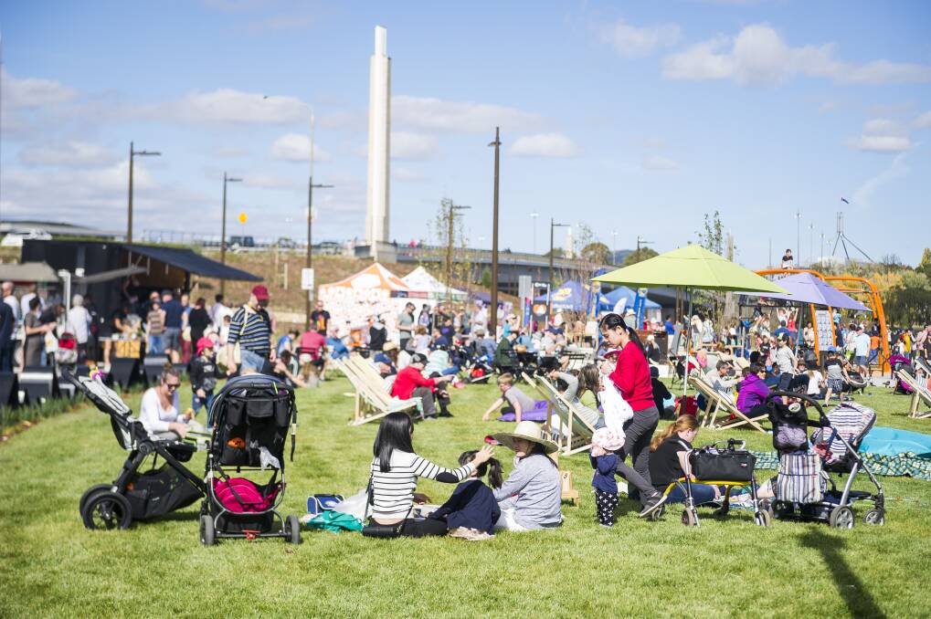 Hundreds of people gathered at the opening day of Henry Rolland Park. Photo: Dion Georgopoulos