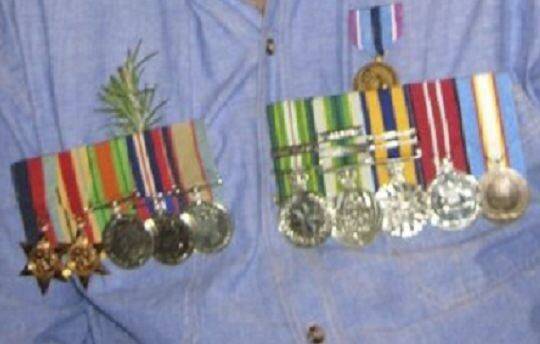 War medals stolen from a Palmerston home on Thursday Photo: Katie Burgess