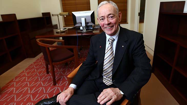 "At least Ricky knows what he doesn't know and he's willing to learn": Family First senator Bob Day moves into his new office at Parliament House. Photo: Alex Ellinghausen