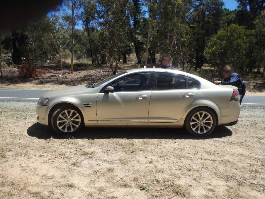 The gold Holden Calais is believed to have been stolen from Gungahlin on February 3. Photo: ACT Policing