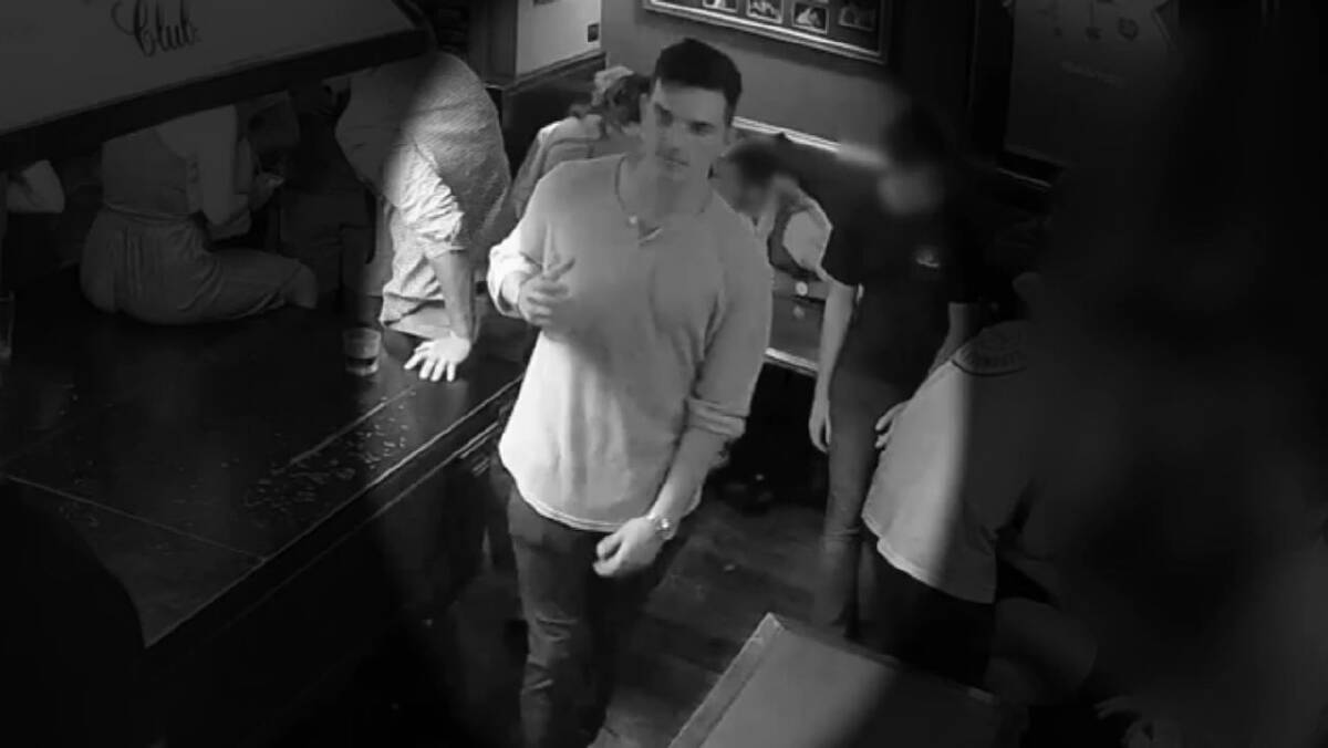 ACT police have released CCTV footage of a man wanted in relation to an assault at Mooseheads nightclub in Civic at 4.10am Sunday, 8 January 2017. Photo: Supplied