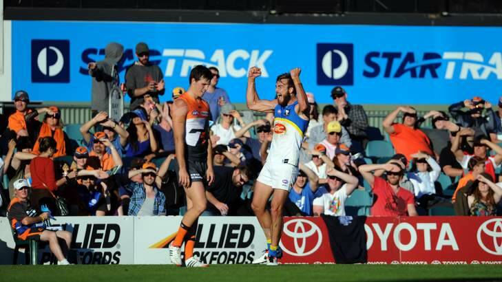 6832 fans watched the Suns beat the Giants at Manuka Oval on April 27. Photo: Graham Tidy