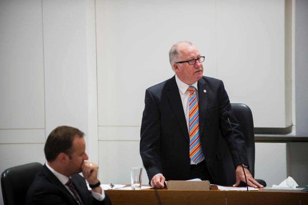 Policing minister Mick Gentleman said they had proceeded with the bill despite concerns expressed by the ACT Firearms Consultative Committee. Photo: Rohan Thomson