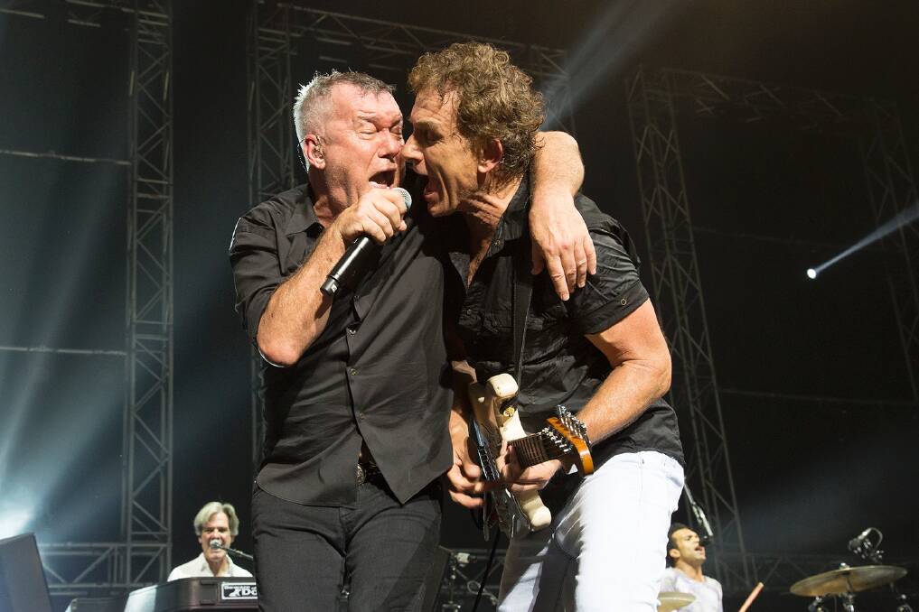 Jimmy Barnes and Ian Moss perform in Cold Chisel. Photo: Robert Hambling